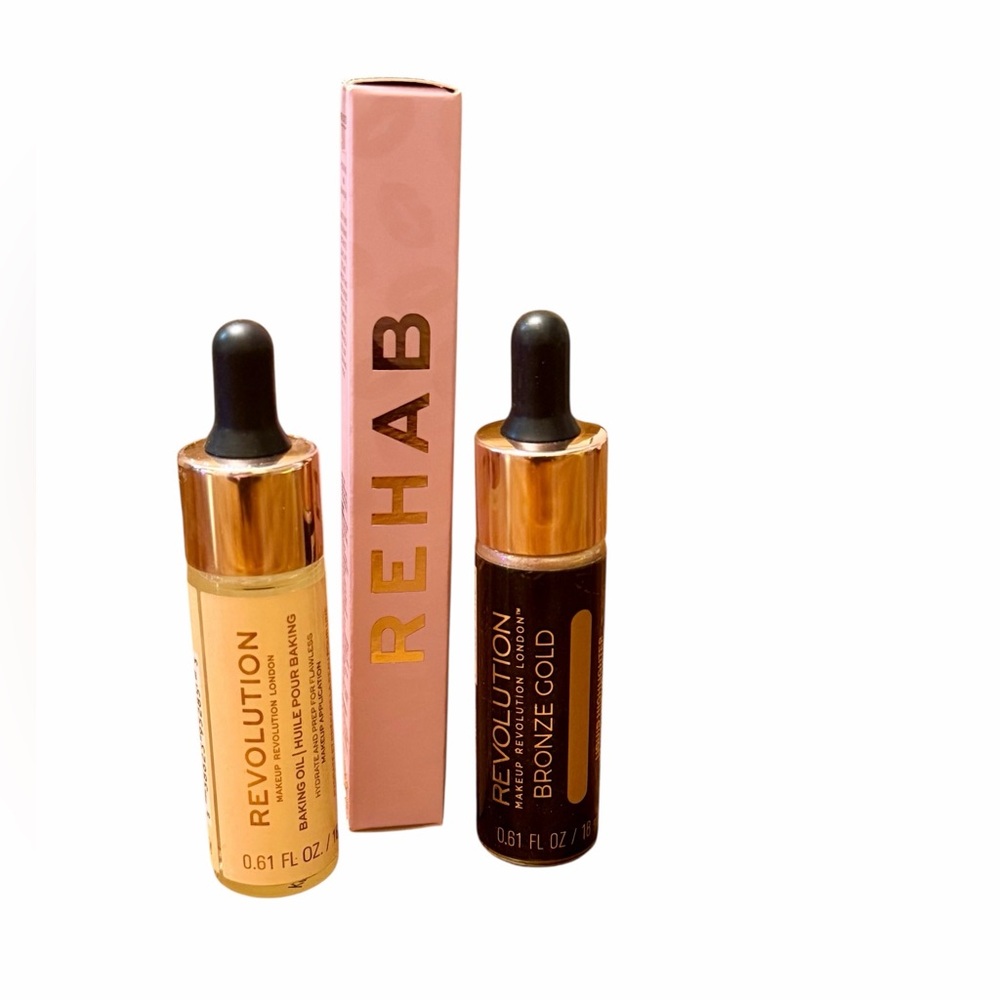 Makeup Revolution Glow Bundle | Serum, Baking Oil & Lip Plumper | New